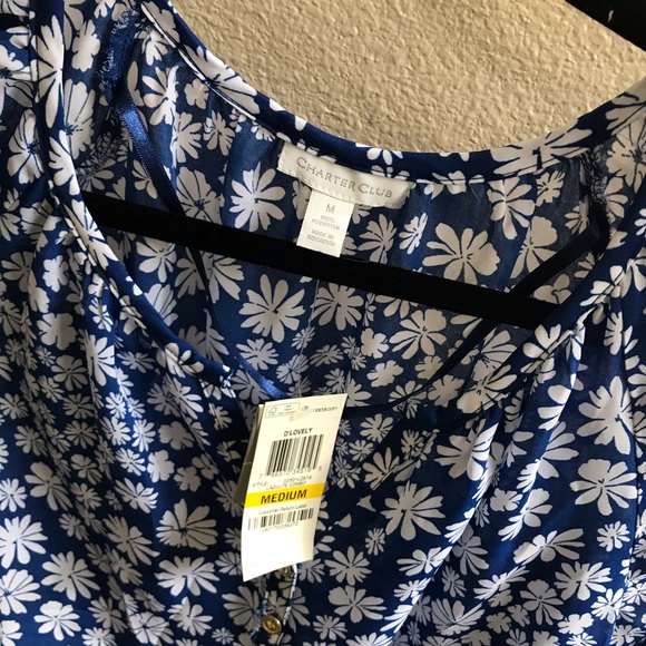 Charter Club Floral Printed Blouse - Picture 3 of 3